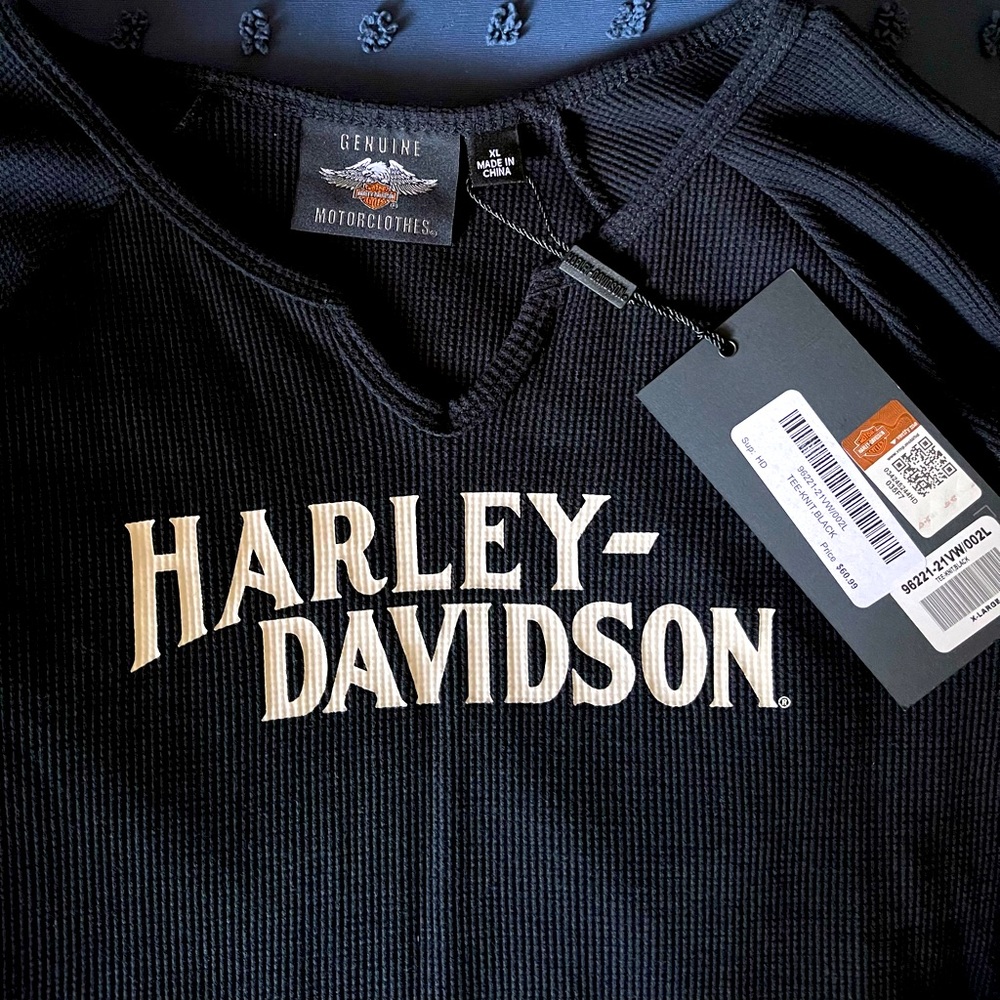 Womens Harley Davidson Henley Long Sleeve